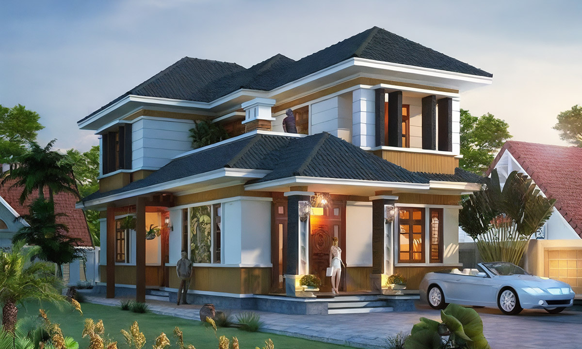 Biệt thự 2 tầng mái Nhật có tính ứng dụng cao, phù hợp nhiều phong cách khác nhau