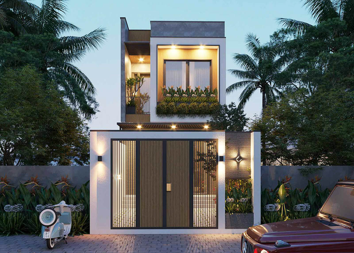 Có thể kết hợp cây xanh để gần gũi với thiên nhiên