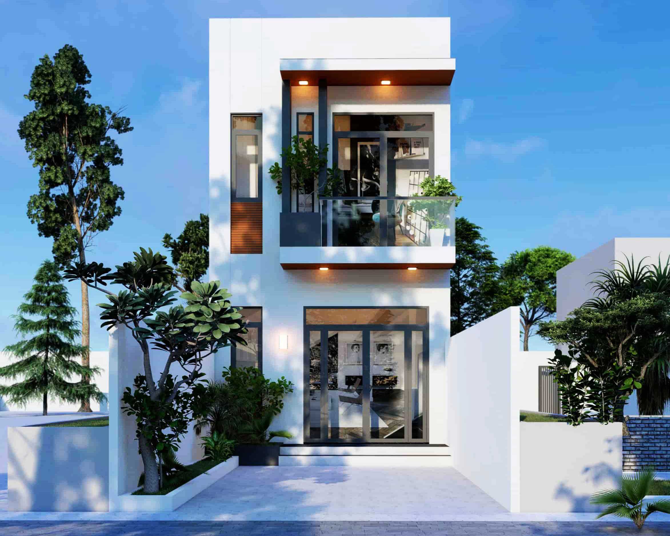 Dự toán chi phí cho nhà phố 2 tầng mái thái mặt tiền 5m sâu 20m