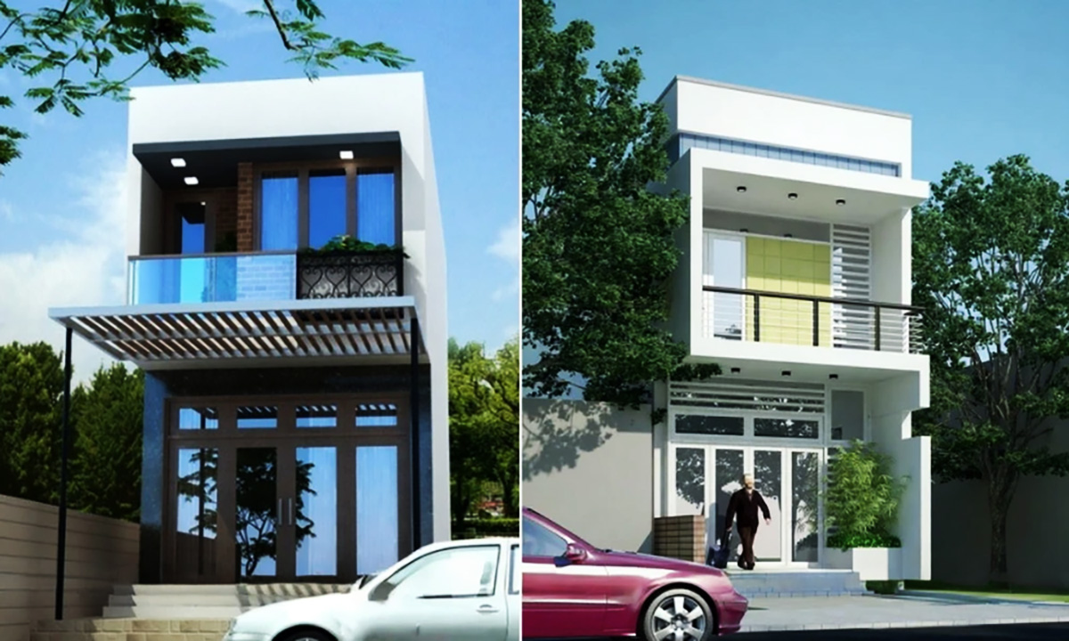 Nhà ống 2 tầng mái tôn có gác lửng nên thiết kế theo kiểu mái bằng để không gian sang trọng và hài hoà hơn Nhà ống 2 tầng mái tôn có gác lửng nên thiết kế theo kiểu mái bằng để không gian sang trọng và hài hoà hơn