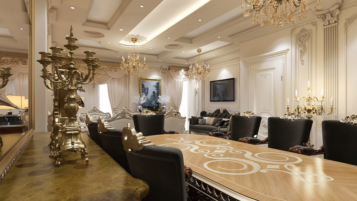 Thiết kế nội thất kiểu Pháp thường được ảnh hưởng sâu sắc từ thời trang Pháp, nổi bật với sự tinh tế, sang trọng và tính đơn giản trong từng chi tiết.