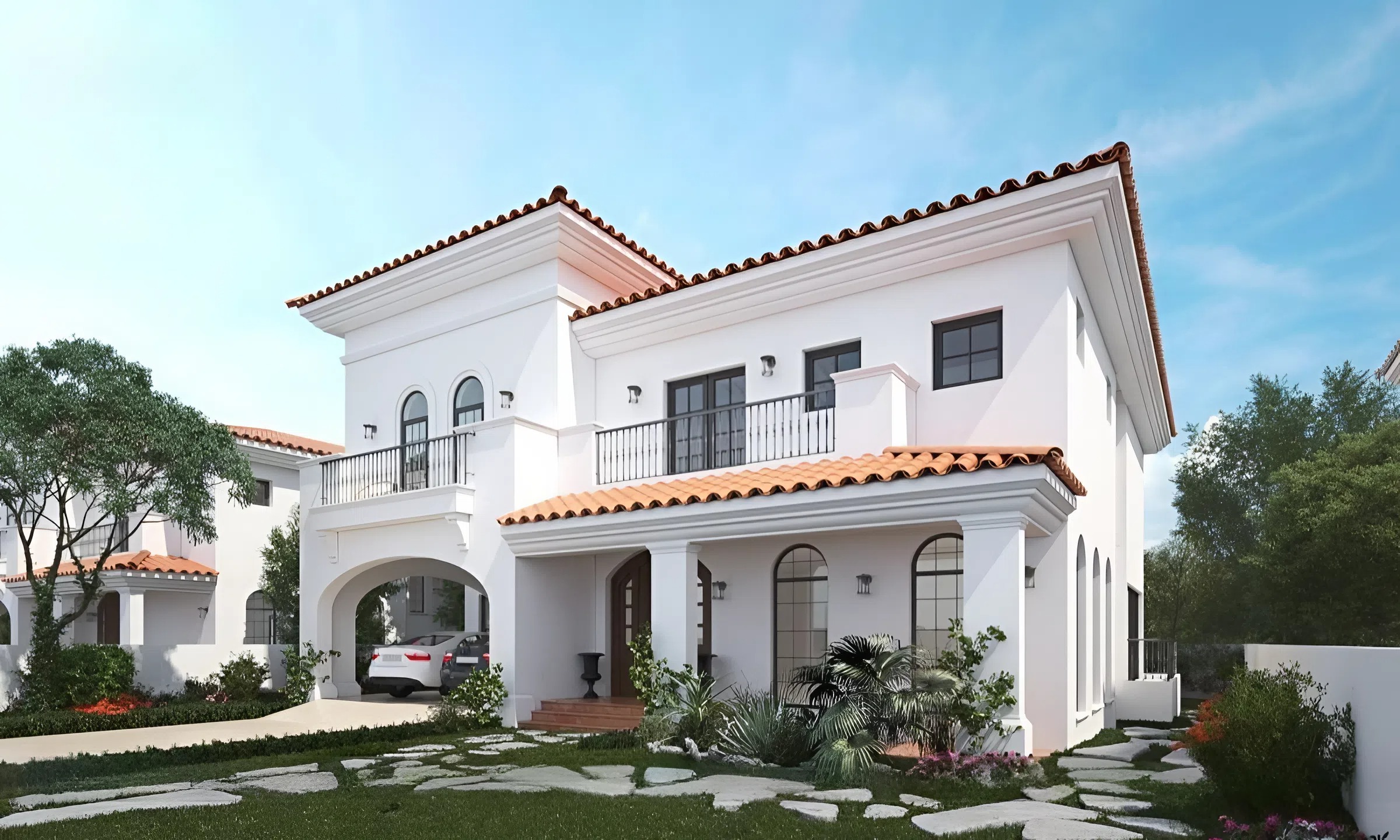 Màu ngói đỏ truyền thống luôn gợi lại cho gia chủ cảm giác gần gũi ấm áp nhưng không kém phần hiện đại
