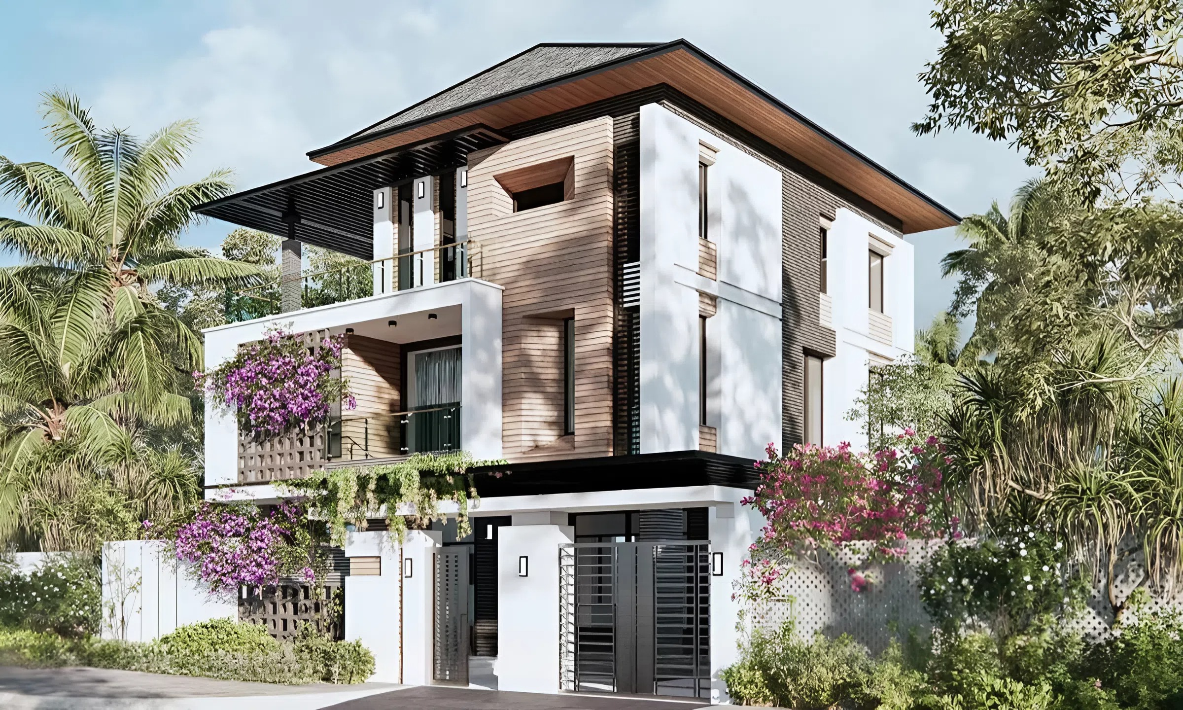 Mẫu thiết kế nhà 120m2 đẹp tại thành phố đa dạng kiến trúc độc đáo và ấn tượng

