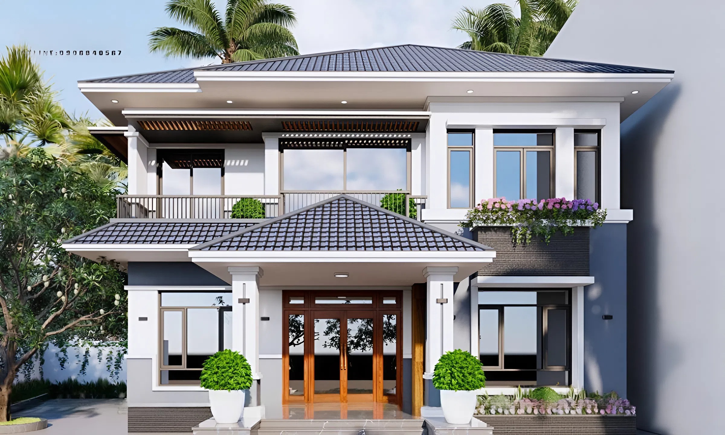 Ngôi nhà trông cao và rộng hơn khi nhìn từ bên ngoài vào
