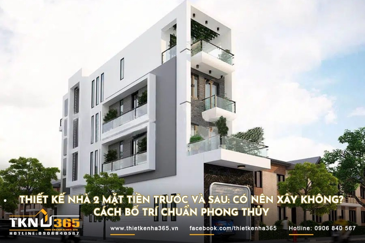 nhà 2 mặt tiền trước và sau