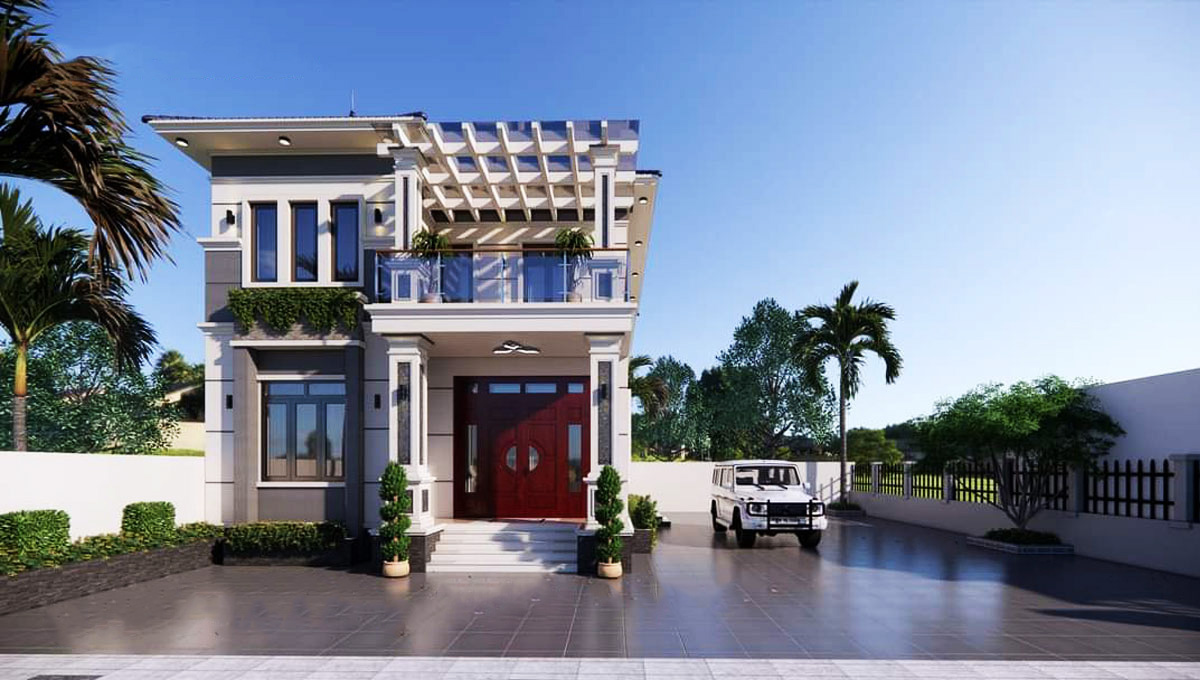 Mẫu nhà 2 tầng ở nông thôn hiện đại chi phí thấp trong khoảng 400 triệu đáng để bạn lựa chọn Mẫu nhà 2 tầng ở nông thôn hiện đại chi phí thấp trong khoảng 400 triệu đáng để bạn lựa chọn
