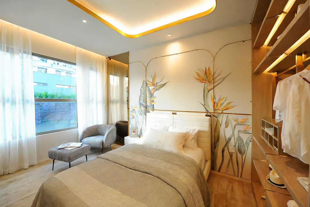 Phòng ngủ mẫu thiết kế nhà 30m2 2 tầng đơn giản nhưng tinh tế