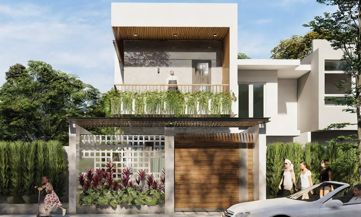 Mẫu nhà nhỏ 4x10 được thiết kế 2 tầng vô cùng hiện đại, tinh tế