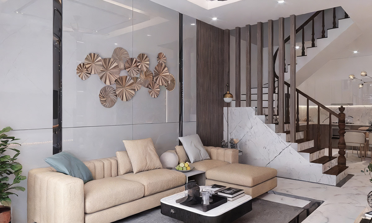 Không gian phòng bếp đơn giản mà sang trọng