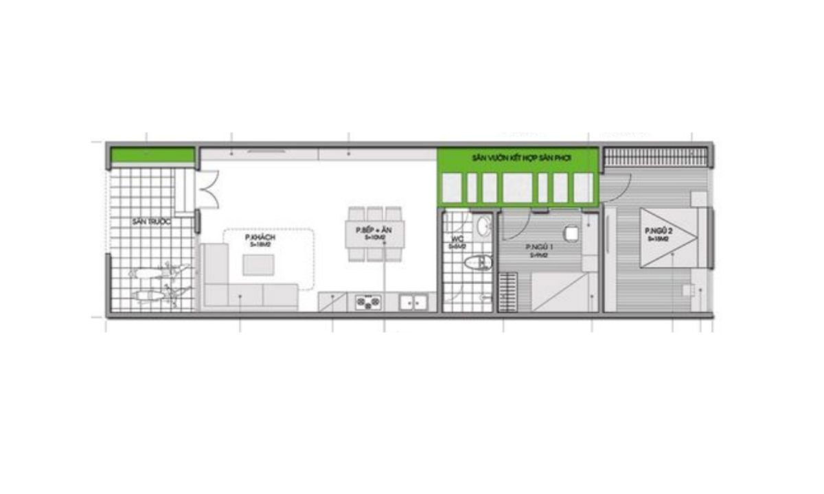 Bản vẽ mô tả đầy đủ chi tiết các không gian sinh hoạt của ngôi nhà