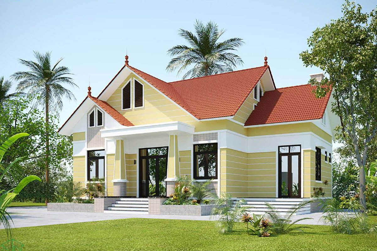 Tông màu vàng nổi bật, thu hút mọi ánh nhìn, nổi bật giữa thiên nhiên xanh mát