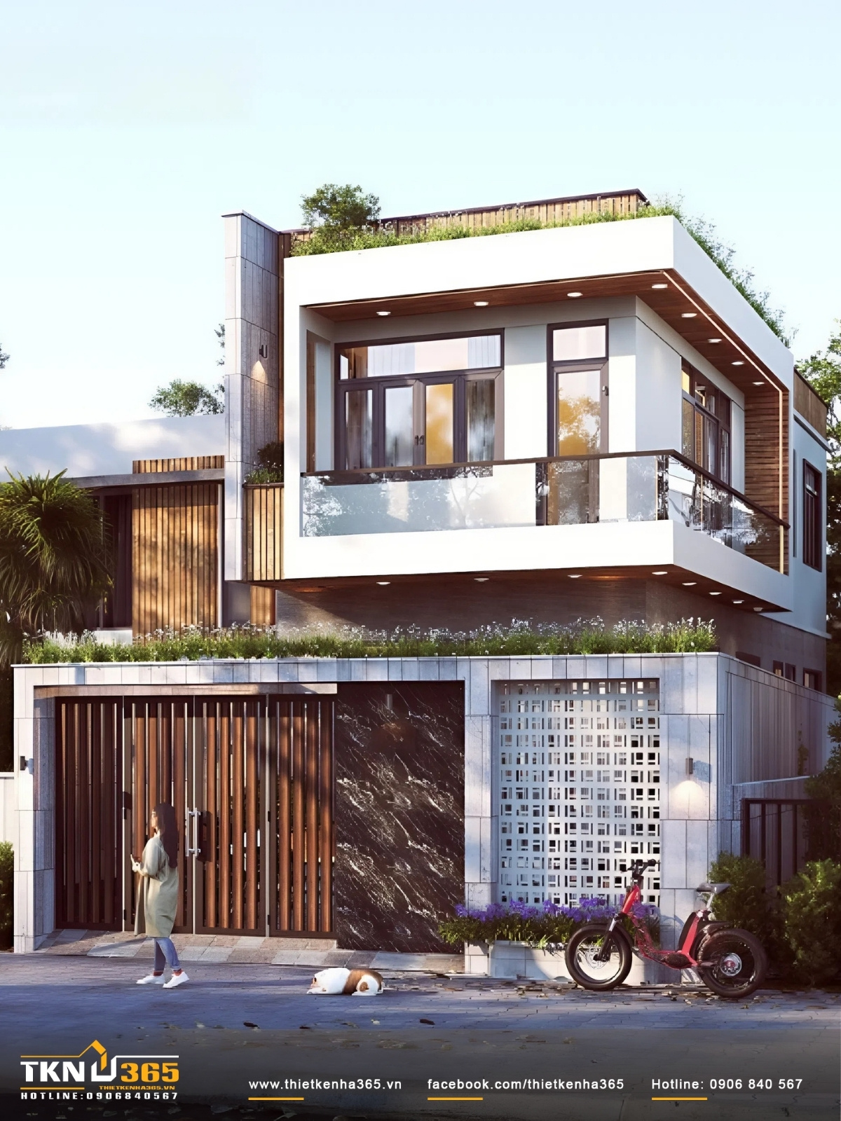 Thiết kế nh&agrave; rộng 7m d&agrave;i 13m