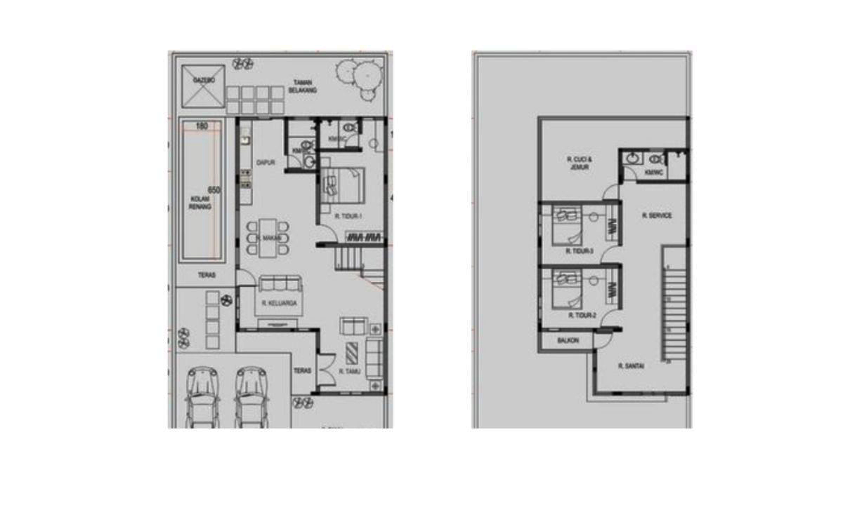 Mặt bằng công năng của thiết kế nhà 8x12 2 tầng đơn giản