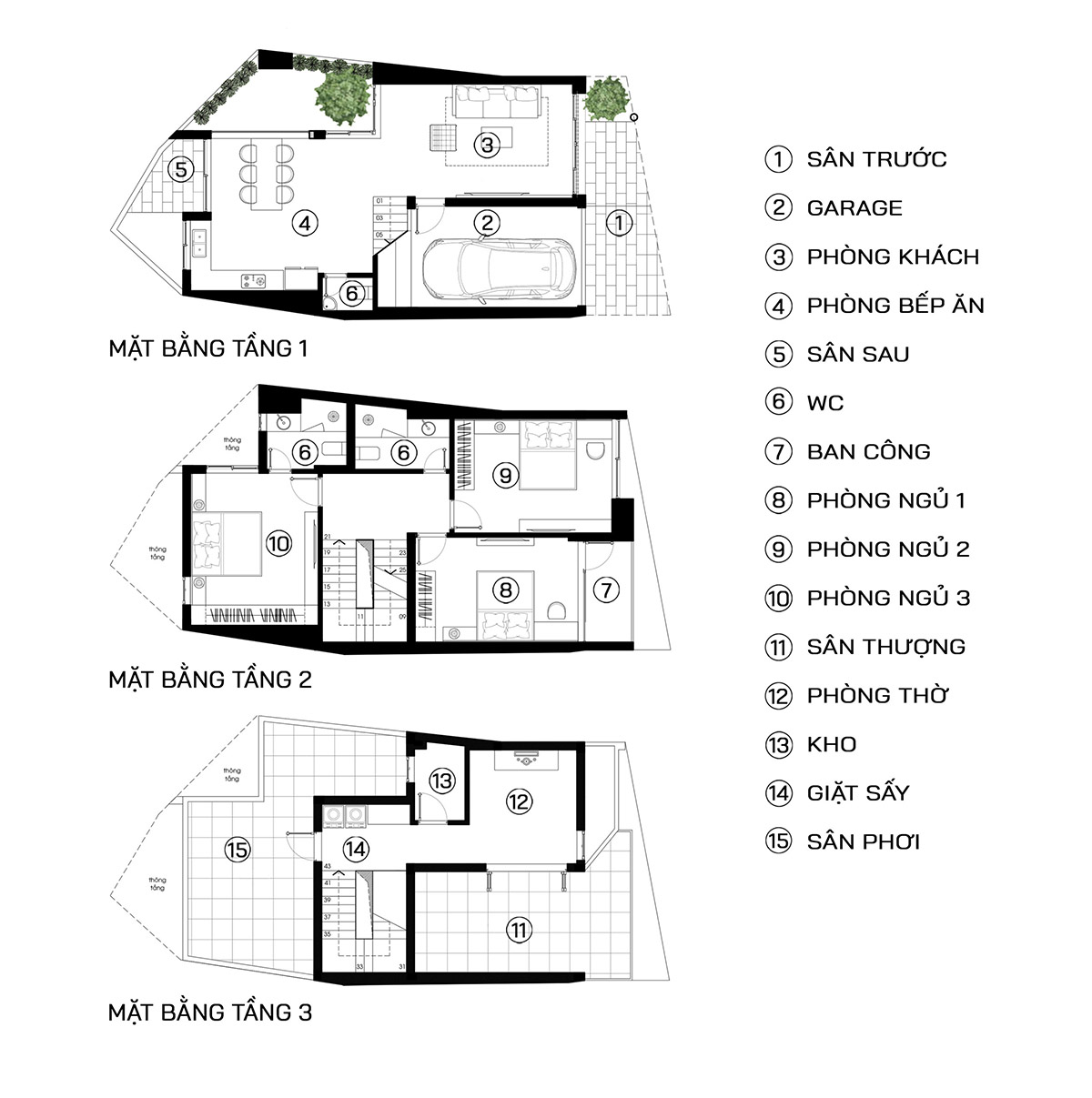 Bản vẽ mẫu thiết kế nhà có gara ô tô nổi mặt phố hiện đại