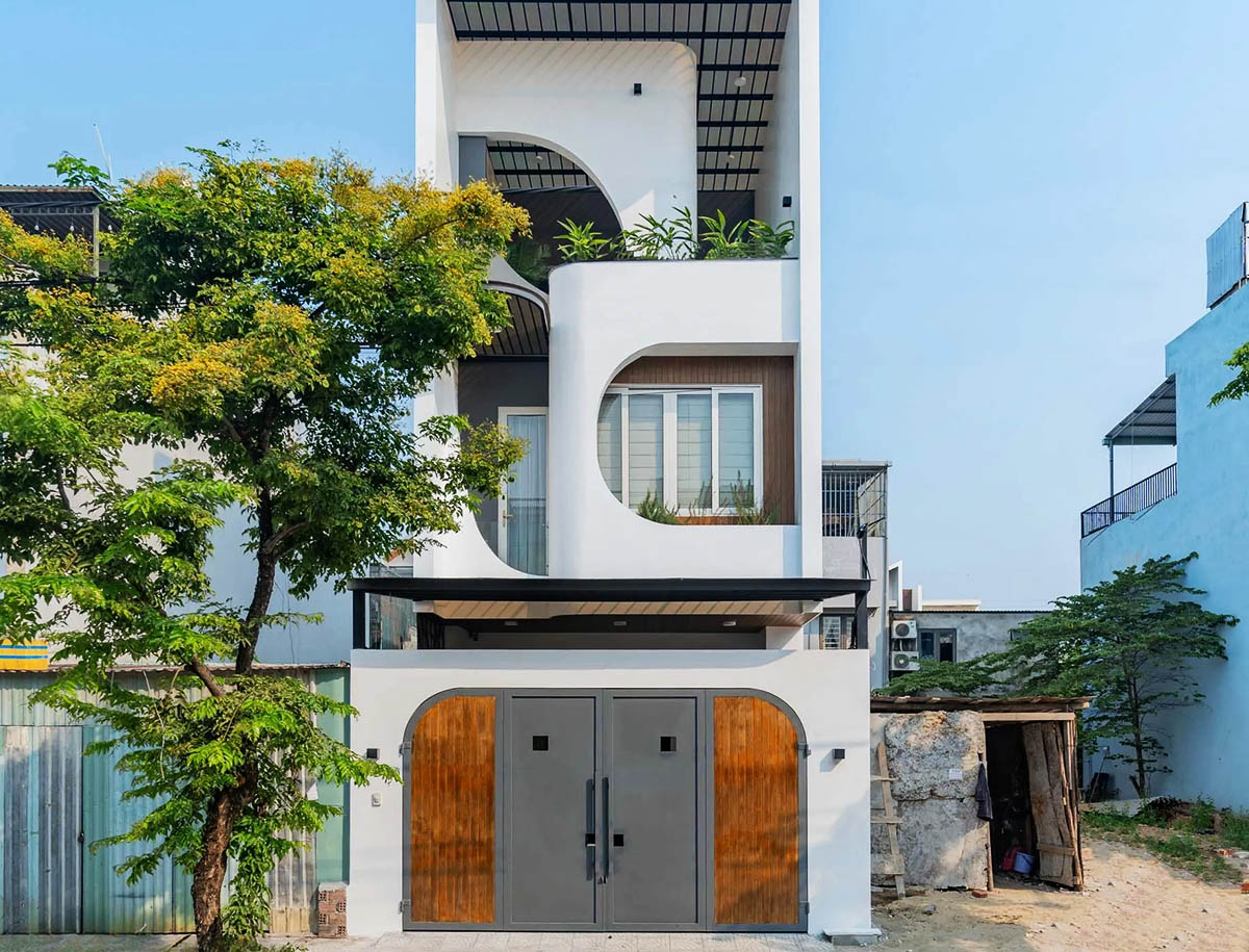 Mẫu thiết kế nhà có tầng hầm nổi 5x20 làm nơi để xe tiện lợi và mang tính thẩm mỹ cao Mẫu thiết kế nhà có tầng hầm nổi 5x20 làm nơi để xe tiện lợi và mang tính thẩm mỹ cao