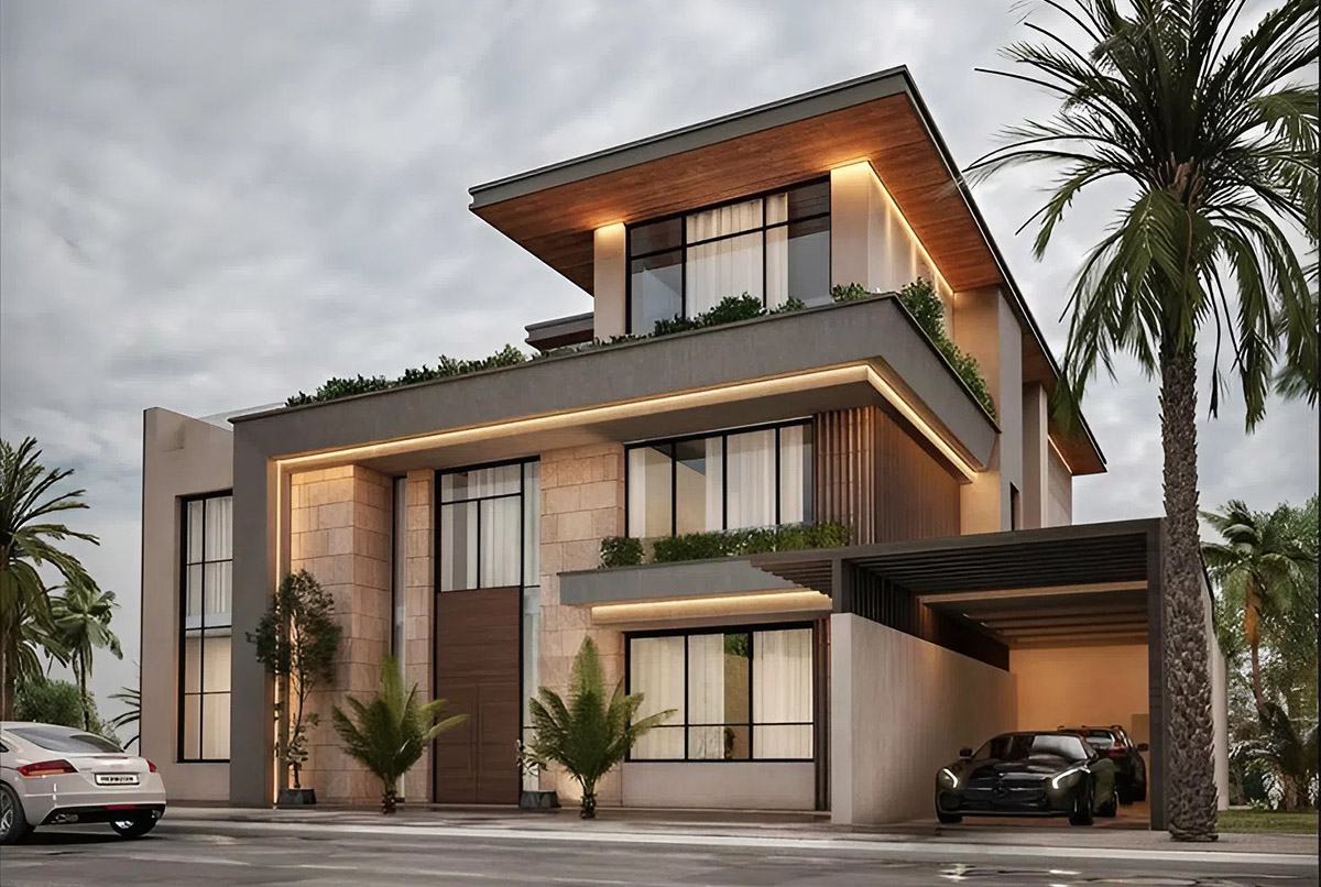 Thiết kế nhà ngang 10m sâu 5m có phòng khách và bếp liền nhau