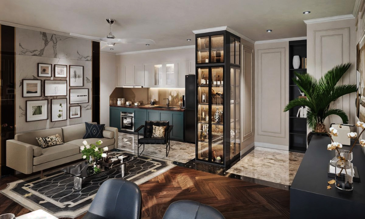 Bố trí nội thất cho thiết kế nhà ngang 10m sâu 5m