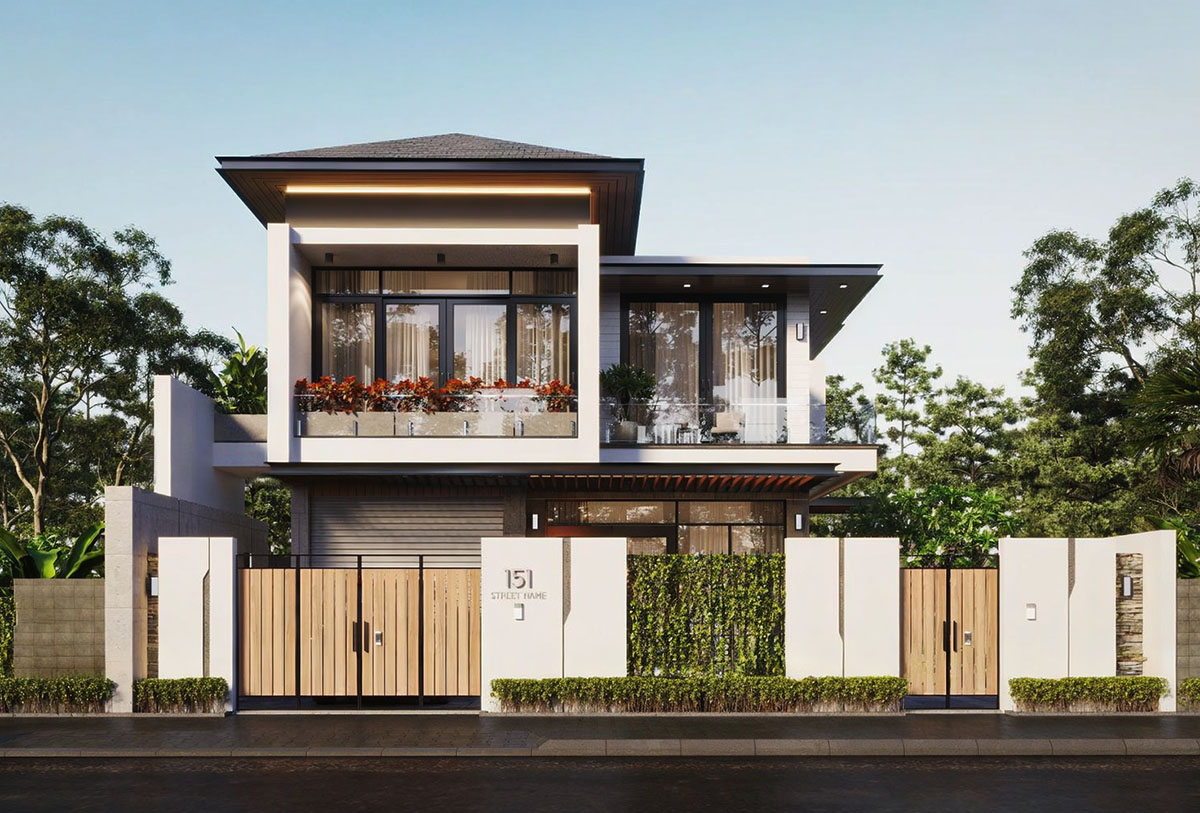 Thiết kế nhà theo phong cách sang trọng và ấn tượng