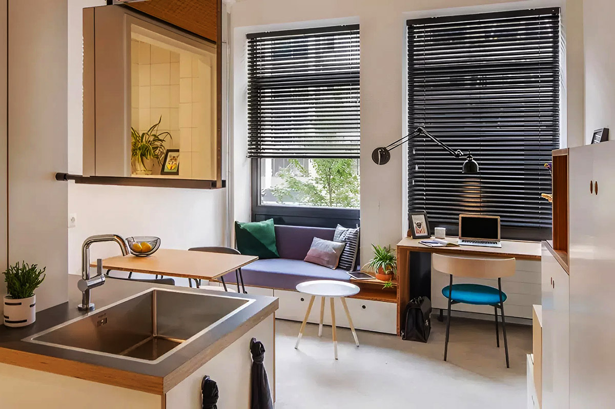 Các đồ nội thất lớn được hạn chế trong nhà nhỏ 3x6 có gác lửng Các đồ nội thất lớn được hạn chế trong nhà nhỏ 3x6 có gác lửng