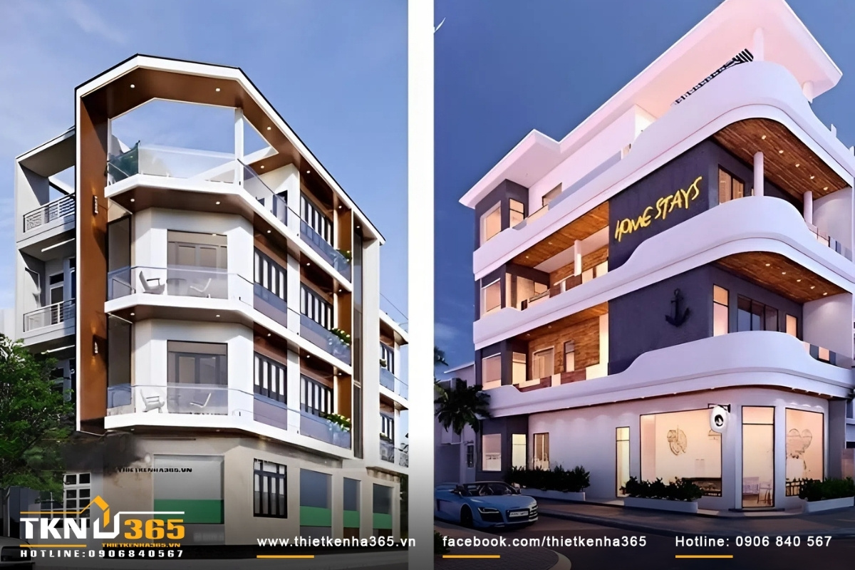 Nhà phố 4 tầng thiết kế hiện đại vừa ở vừa kinh doanh homestay