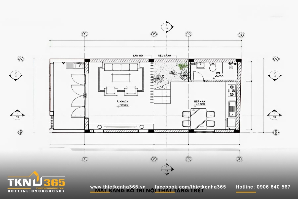 thiết kế thi công nhà phố 3 tầng 5x10m