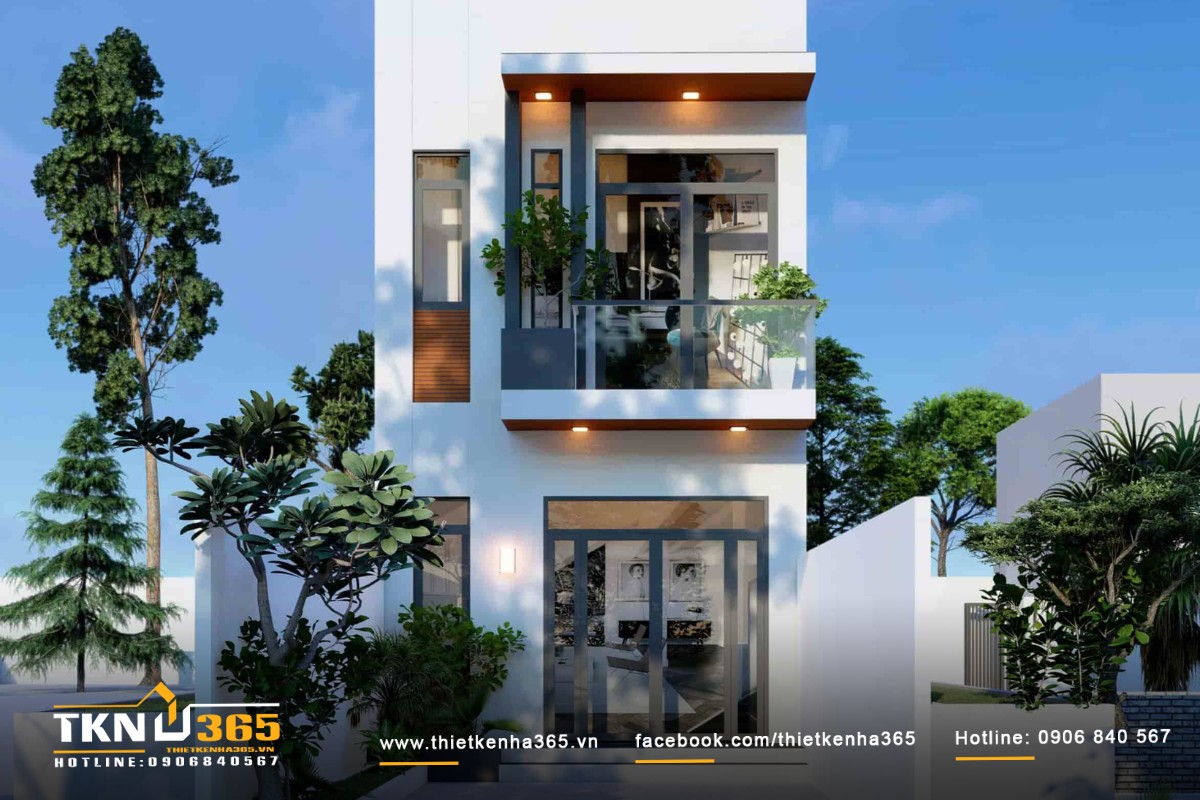 Nhà phố 2 phòng ngủ thiết kế hiện đại, sử dụng vật liệu cao cấp