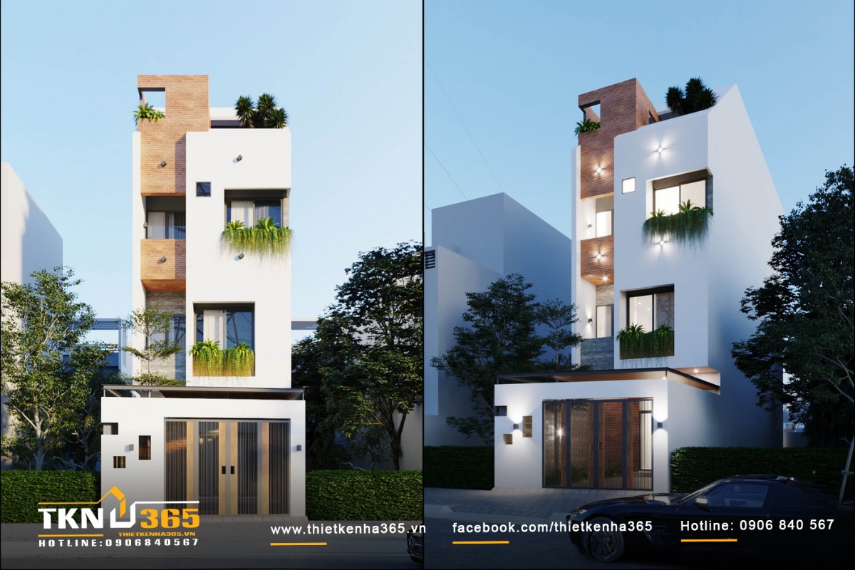 Mẫu nhà phố 3 phòng ngủ với thiết kế hiện đại, tối ưu hóa không gian sống