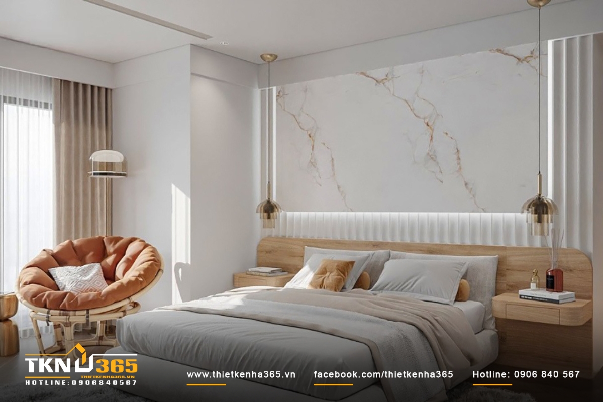 Phòng ngủ lớn thường có không gian rộng rãi để chứa một giường lớn và các nội thất bổ sung