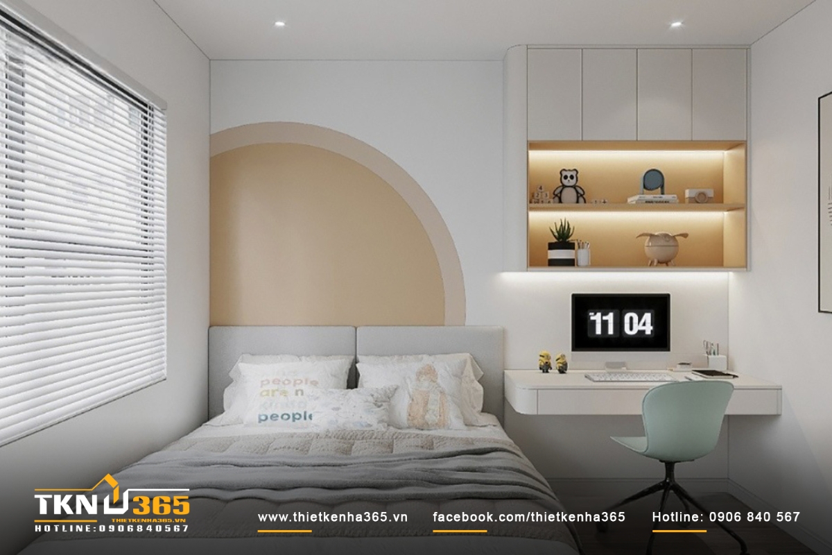 Bố trí kệ sách ở gần giường hoặc góc phòng có ánh sáng tốt để tạo không gian thư giãn và khám phá sách