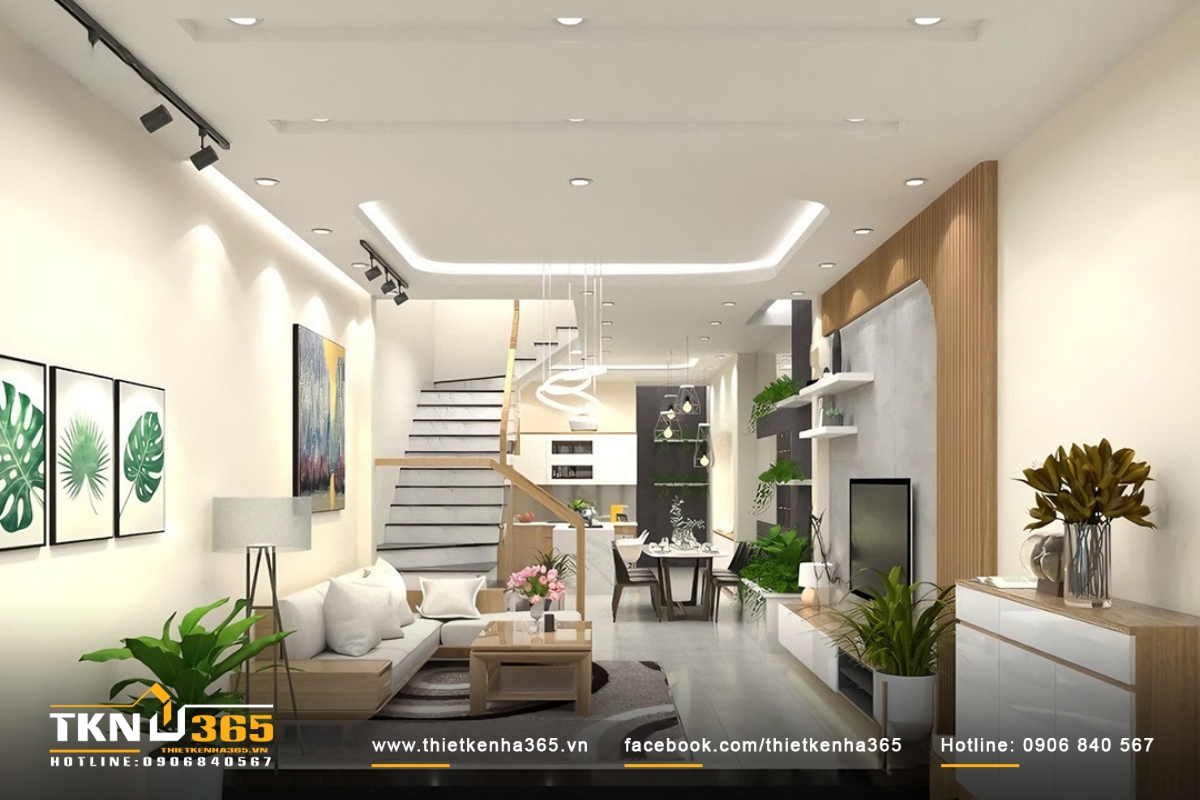 Một phòng khách tối giản thường sử dụng các gam màu trung tính như trắng, xám và gỗ tự nhiên để tạo ra sự hài hòa và sự cân đối