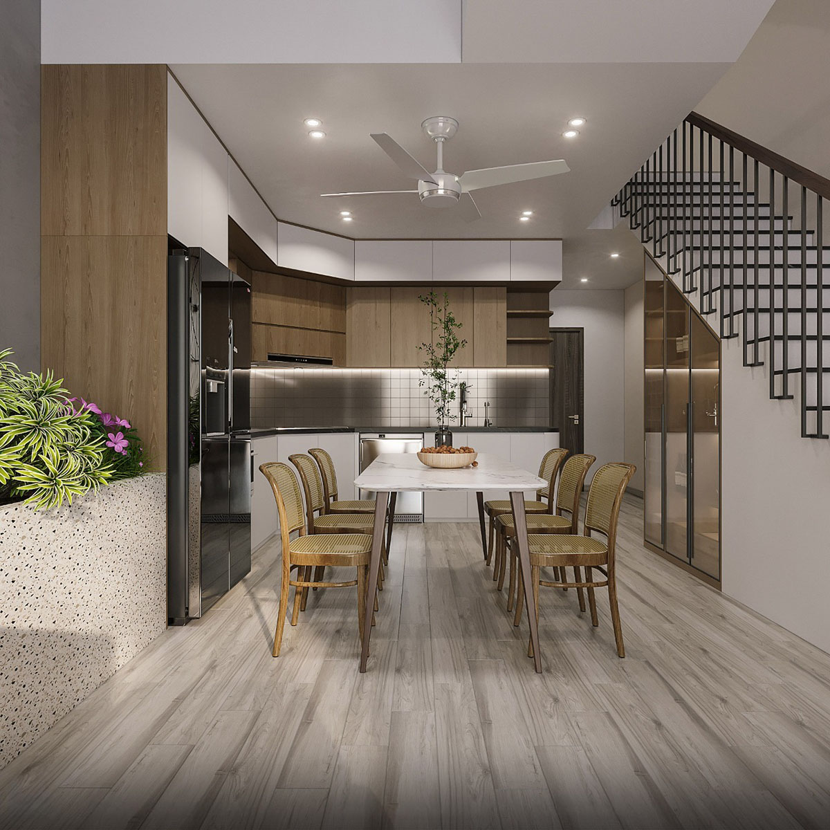 Một phòng bếp được thiết kế khoa học không chỉ giúp người nội trợ dễ dàng thao tác, tiết kiệm thời gian, mà còn góp phần mang lại sự ấm áp, tiện nghi và sang trọng cho toàn bộ ngôi nhà ống.