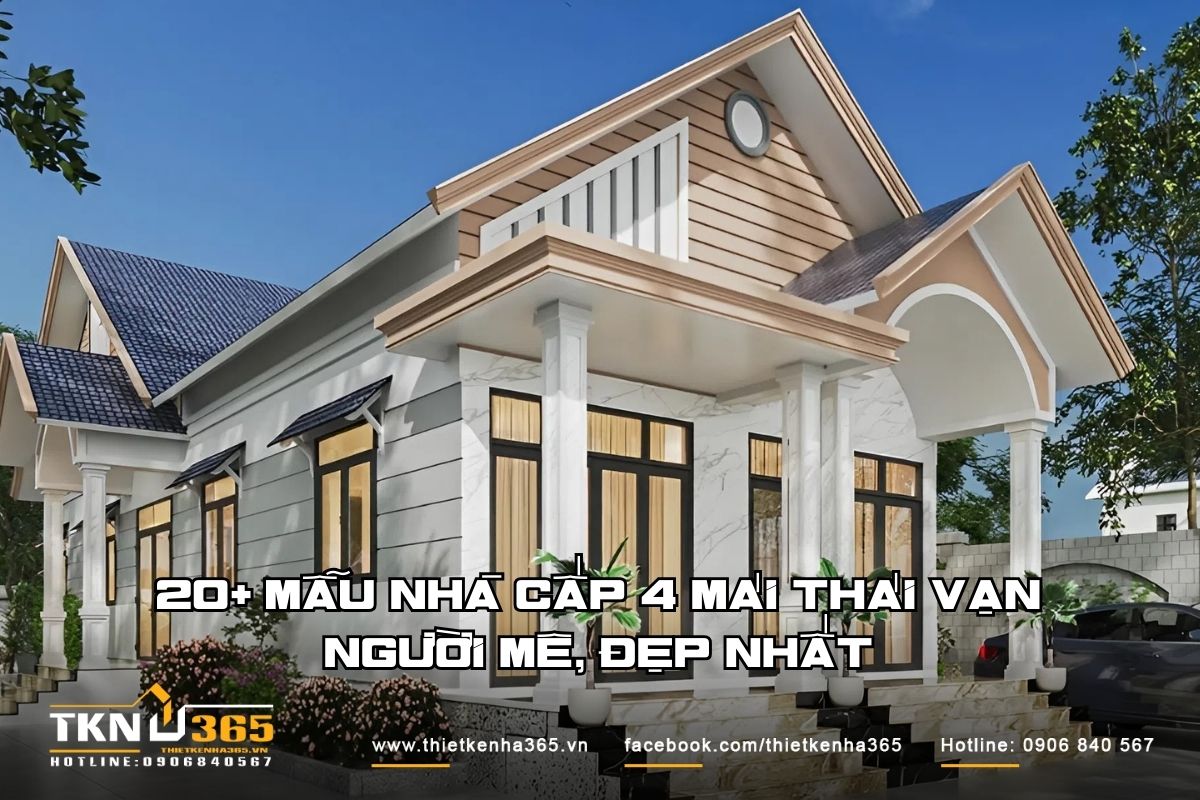 20+ Mẫu nhà cấp 4 mái Thái vạn người mê, đẹp nhất