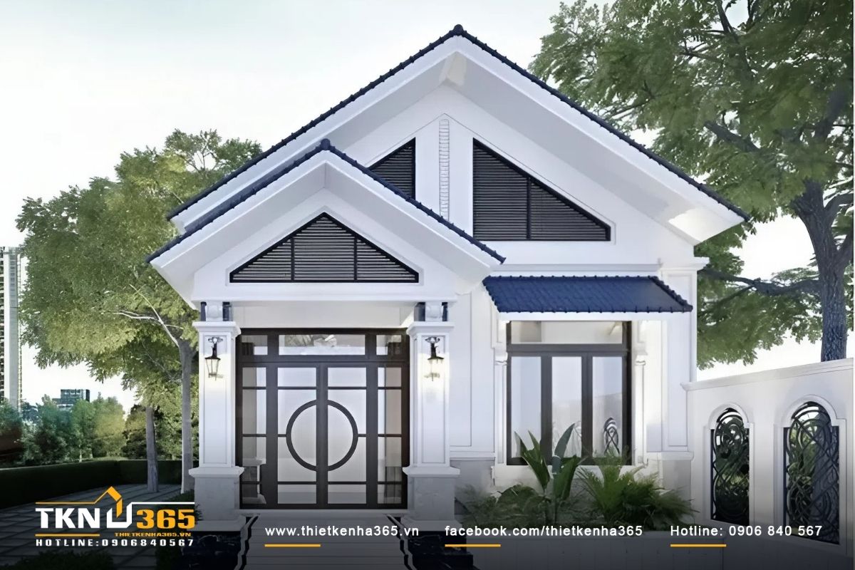 M&ocirc; h&igrave;nh nh&agrave; cấp 4 m&aacute;i th&aacute;i phối sơn đẹp mắt, hiện đại, ph&ugrave; hợp xu hướng mới