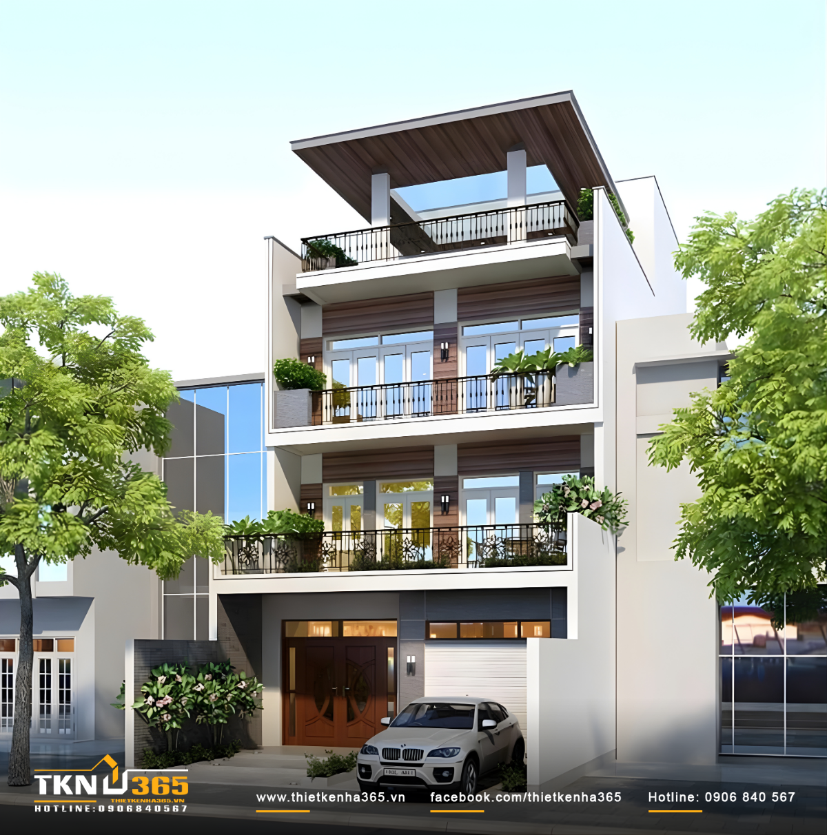 Thiết kế biệt thự 4 tầng ở c&aacute;c khu đ&ocirc; thị đ&ocirc;ng d&acirc;n cư