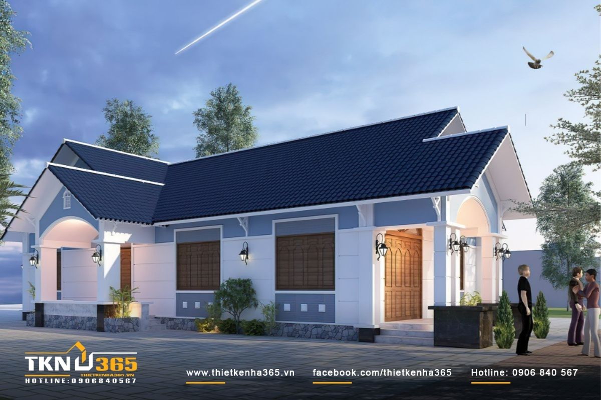 Mặt tiền nhà đẹp 1 tầng ở quê 770 triệu