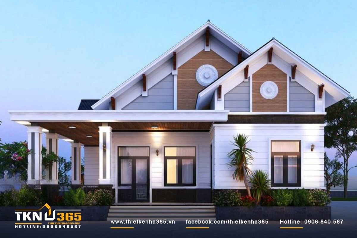 Mặt tiền nhà phố 1 tầng mái thái 4 phòng ngủ