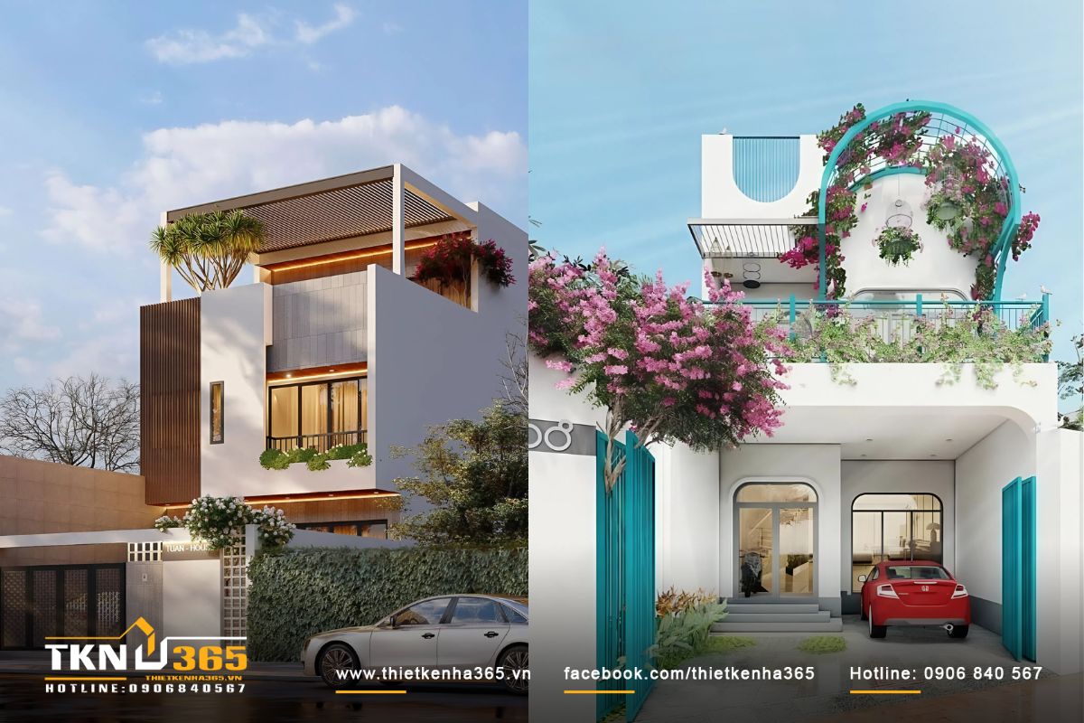 Mẫu nhà 2 tầng 4x10m hiện đại