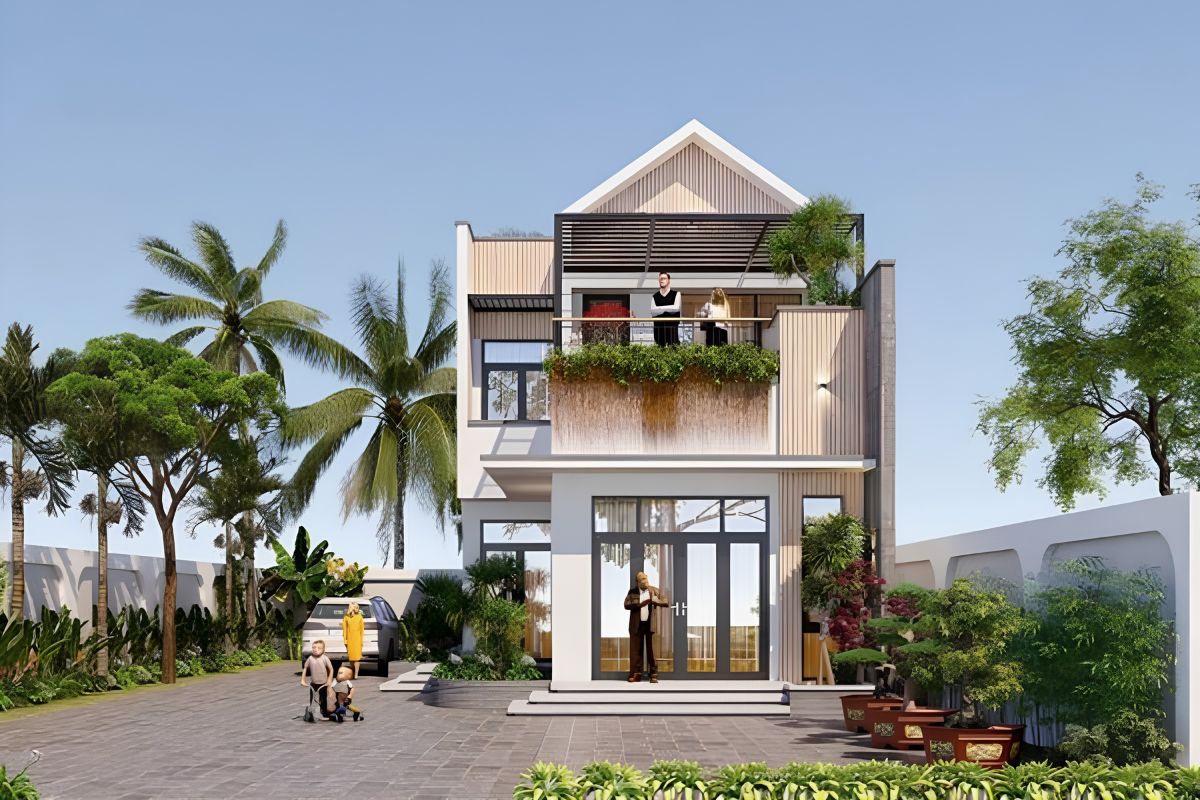 79+ Mẫu thiết kế nhà 2 tầng có gác lửng đẹp, hiện đại nhất 2026 12 Mẫu nhà 2 tầng có gác lửng kết hợp sân vườn
