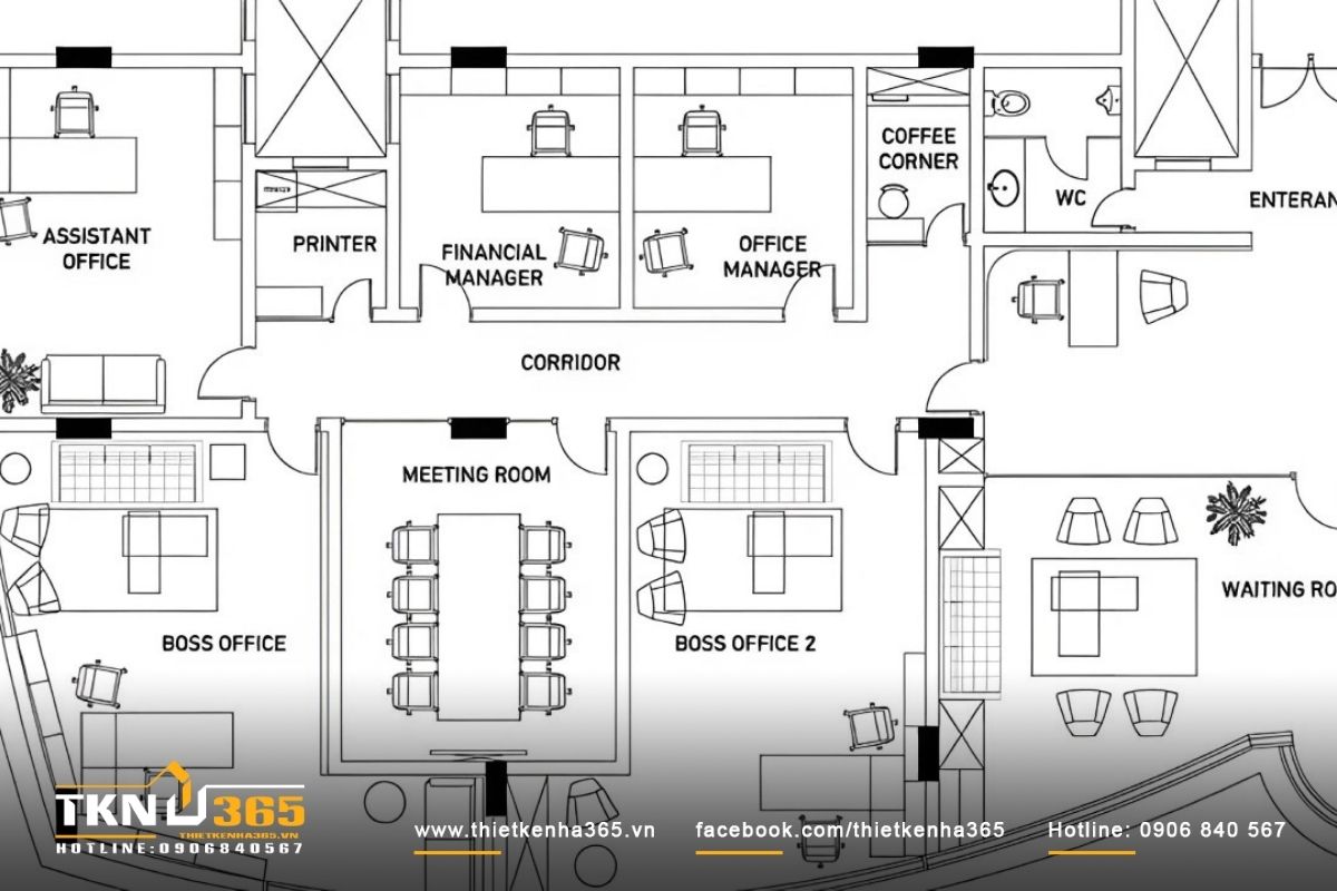 Ph&acirc;n chia bố cục kh&ocirc;ng gian hợp l&yacute;