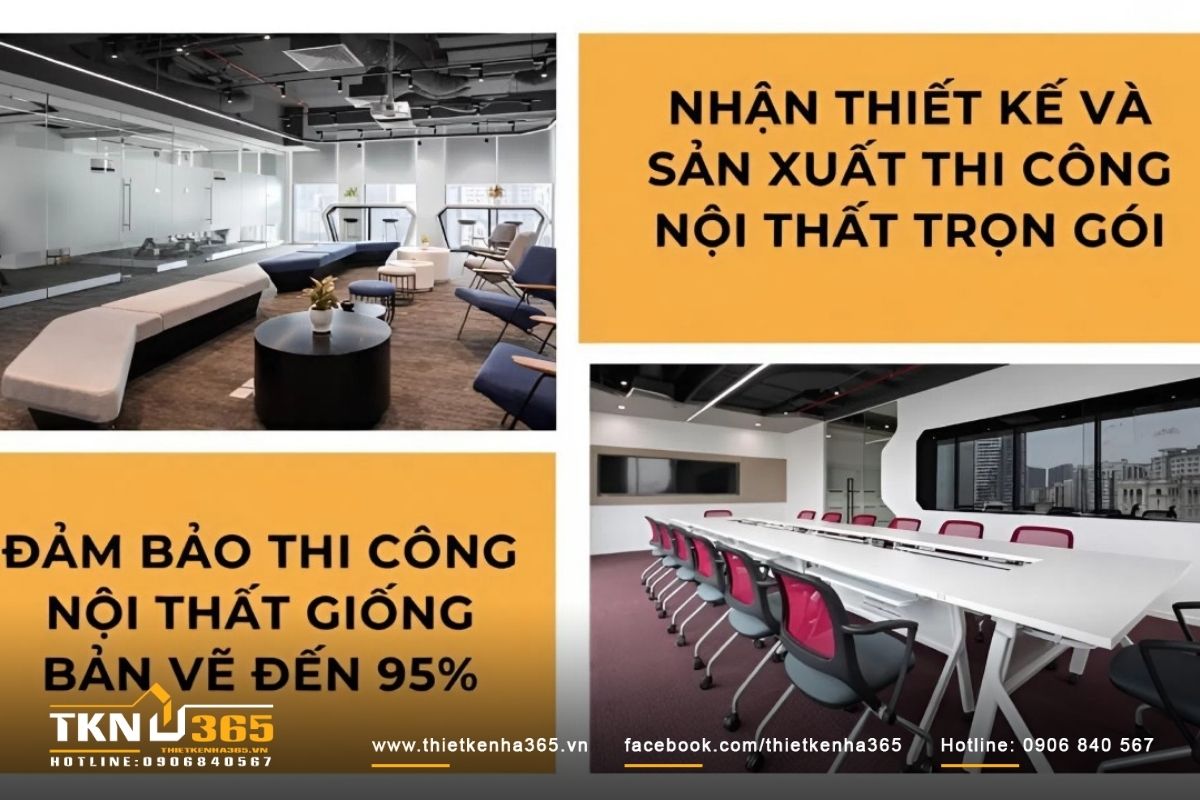 Dịch vụ thiết kế nội thất văn ph&ograve;ng của C&ocirc;ng Ty Thiết Kế Nh&agrave; 365