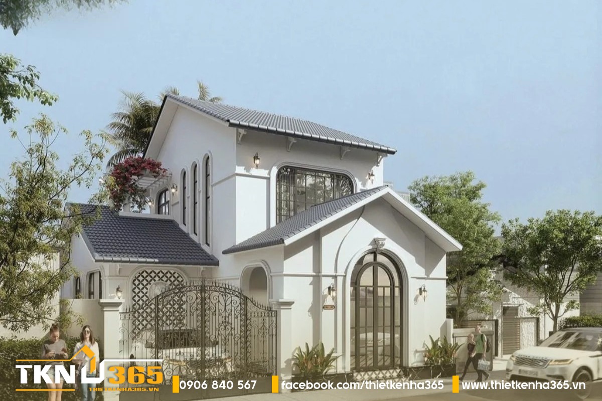 Biệt thự 1 tầng tân cổ điển 3 phòng ngủ độc đáo