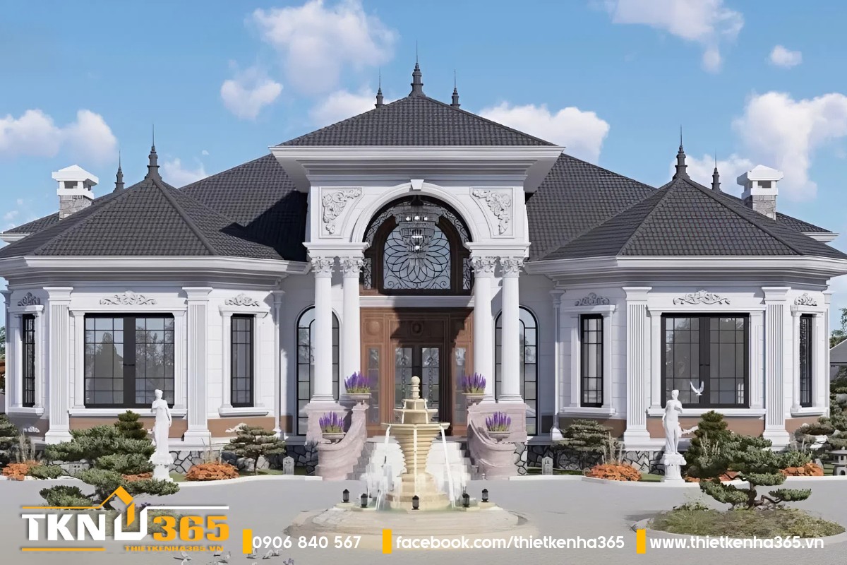 biệt thự 1 tầng tân cổ điển