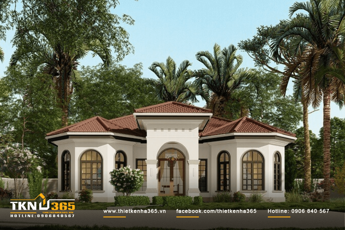 Biệt thự 1 tầng hướng hoài cổ có không gian sống lý tưởng, thoải mái