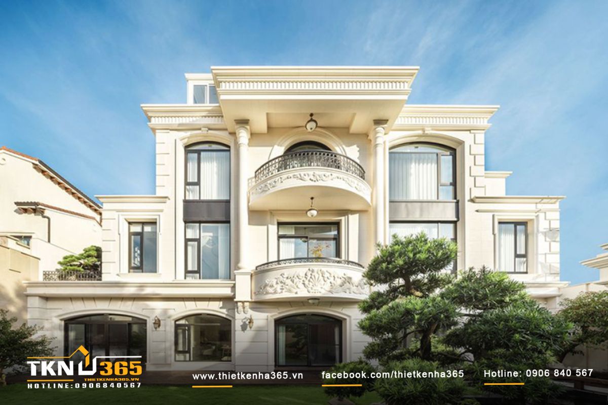 Biệt thự Châu Âu thường sử dụng tông màu trung tính, nhẹ nhàng