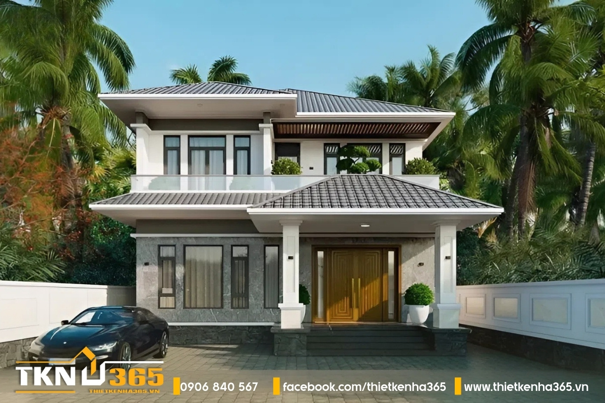 Biệt thự 2 tầng mái nhật