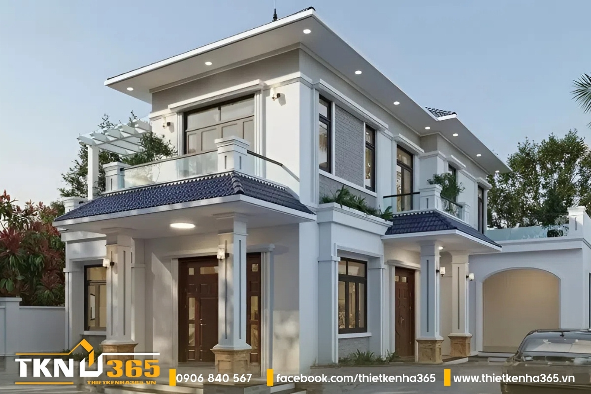 Biệt thự 2 tầng mái nhật hiện đại