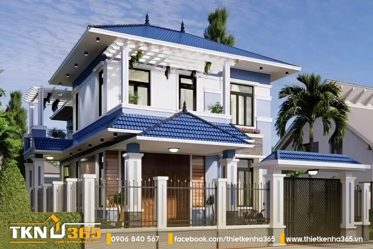 Biệt thự 2 tầng mái nhật