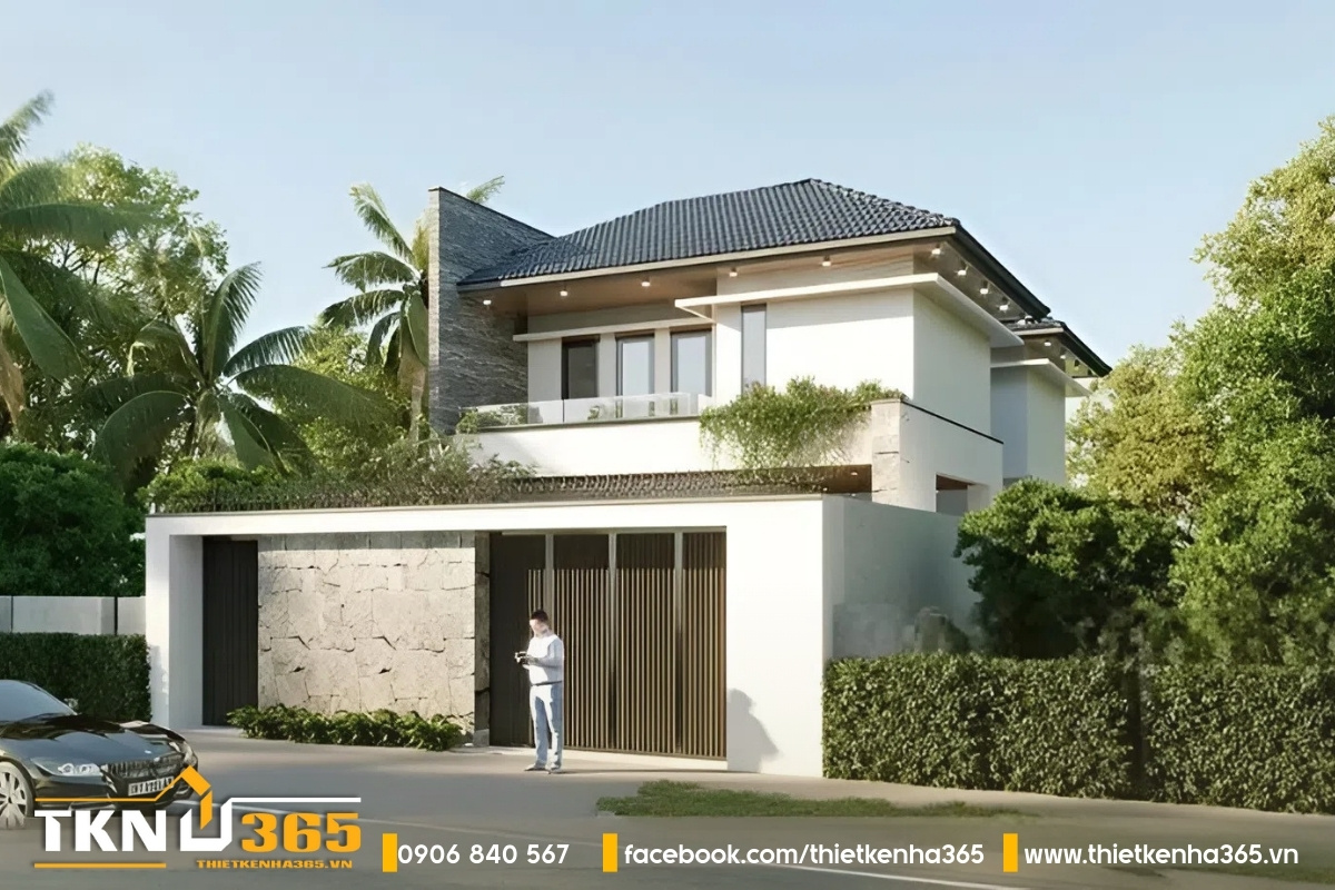 Biệt thự 2 tầng mái nhật