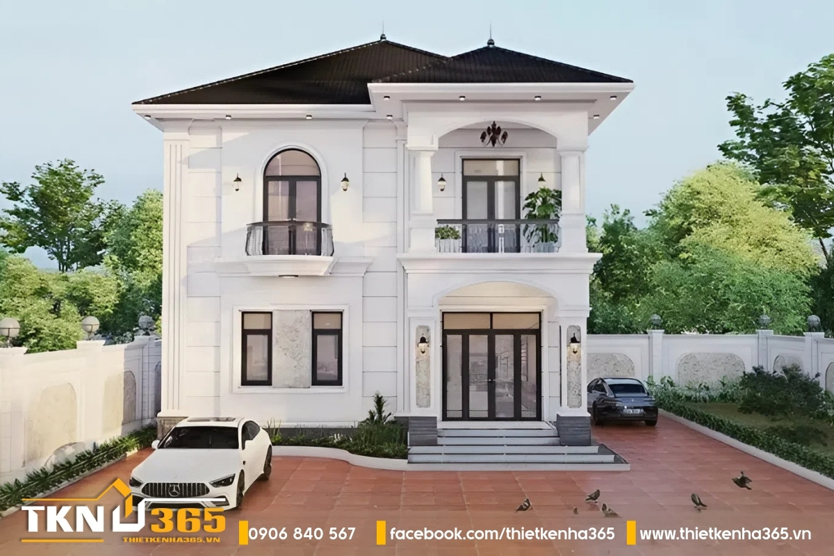 Biệt thự mái nhật 2 tầng