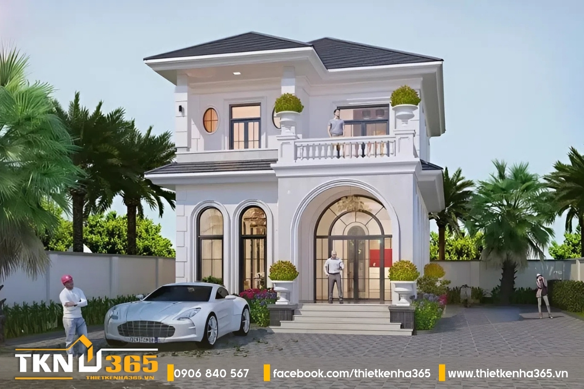 Biệt thự 2 tầng mái nhật